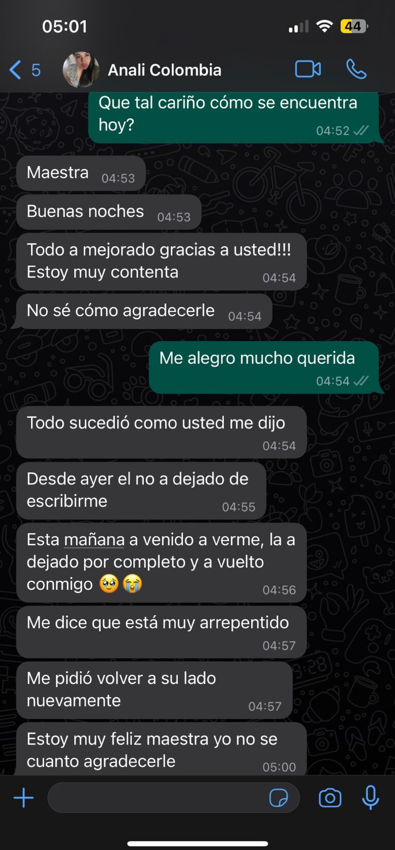 testimonio anali